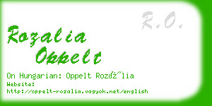 rozalia oppelt business card